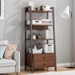 YOMYM - Estante Vitrina Escaleras De Metal Multiusos 4-tier Almacenamiento