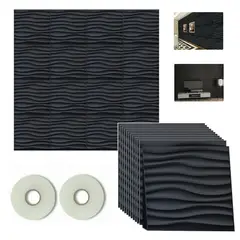 KUANGYE - Paneles decorativos de pared 3D 18 piezas 30cm x 30cm