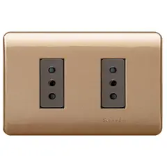 SCHNEIDER ELECTRIC - ENCHUFE TRIPLE 2P+T 10A 250V ARMADO BLANCO GENESIS Schneider