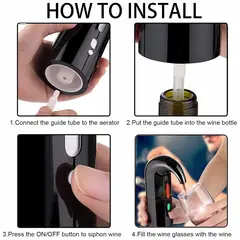 TOLVA - Decantador aireador de vino eléctrico USB