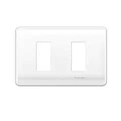 SCHNEIDER ELECTRIC - PLACA 2 PUESTOS C/SOPORTE BLANCA GENESIS Schneider
