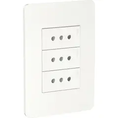 SCHNEIDER ELECTRIC - Enchufe triple 10A 2P+T Blanco Orion Schneider