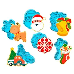 GENERICO - Cortadores De Galletas Navidad Moldes De Galletas 3d 6pcs ck-146