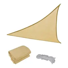GENERICO - Lona Triangular Toldo Vela Malla Sombra Beige 2x2
