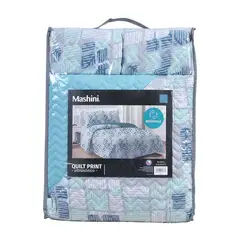 MASHINI - Quilt Microfibra Estampado 1.5 Plazas