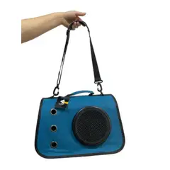 GENERICO - Bolso transportador para gatos pegable 40x26x25 - Azul - 30x26x40
