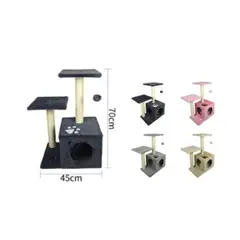 GENERICO - Torre Rascador Para Gato Árbol Juguete 70x45cm