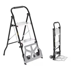 TONSTEEL LADDERS - Escalera Plegable 2 Peldaños Y Carro De Carga Yegua 2 En 1