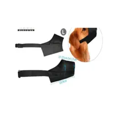 GENERICO - Bozal Para Perros Cuidado Talla L Negro