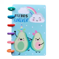 GENERICO - Libreta con argollas de colores - Palta Avocado - Friends