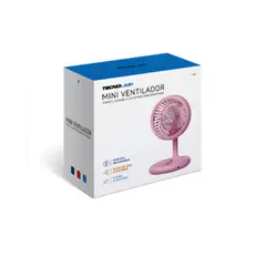 TECNOLAB - Mini Ventilador Plegable De Mano Recargable Rosa - SC