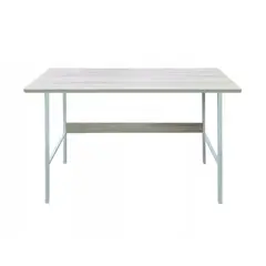 IMPORTCLICK - Escritorio Mueble Básico Madera Blanco Y Maple 100x72 CM