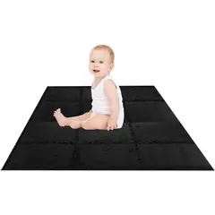 GENERICO - Set 10 Alfombras Goma Eva Peluda Niños Piso Felpa 30x30cm