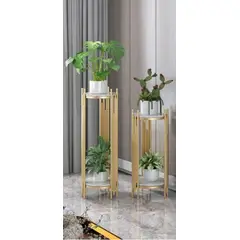 GENERICO - Set Porta Macetero Soporte Macetas Estante Metal Elegante