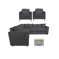 SITIAL HOME - LIVING ROMEO MARENGO SECCIONAL MAS DOS POLTRONAS RESORTES POCKET