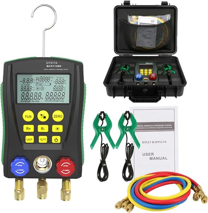 DY517-A Manometro digital HVAC 500psi 250mm