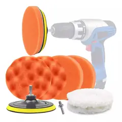 KUANGYE - Kit Accesorios Pulido Autos Pulidora Bonete Set 7 Esponjas