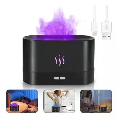 KUANGYE - Humidificador Difusor De Aceite Esencial De Llama Coloreado