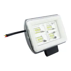 DEZZER - 2x Neblinero 16 LED + Aro Duo Color Estrobo Fijo 12 V
