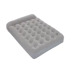 COLEMAN - Colchón Inflable Doble con Inflador de Pie Gris