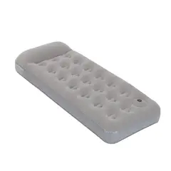 COLEMAN - Colchón Inflable Individual con Inflador de Pie Gris