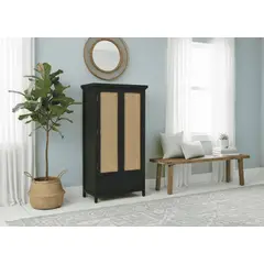 MUEBLES NATIVA - VITRINA LINDEROS BLACK JUNCO tirador negro