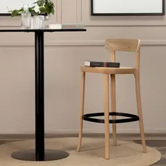 ASIMETRIKA - Taburete ORLY - Madera Natural 60 CM