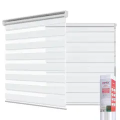 HOMELY - Cortinas Roller Duo 100% Dia y Noche Zebra 120x200cm