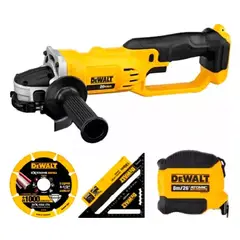 DEWALT - Kit Promo Esmeril Dcg412b + Huincha + Escuadra Y Disc