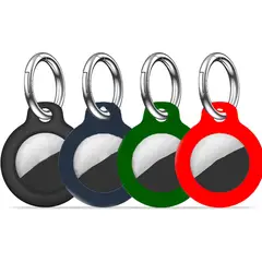 GENERICO - Kit 4 Llaveros Para Airtag Silicona De Alta Resistencia Oscuro