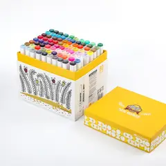 FUN AT HOME LO DIVERTIDO DE ESTAR EN CASA - Set Marcadores Premium Doble Punta 80 Colores Plumón Mobee