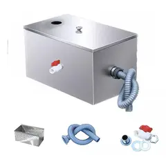 KUANGYE - Trampa De Grasa Acero Inoxidable 40lts Camara Desgrasadora