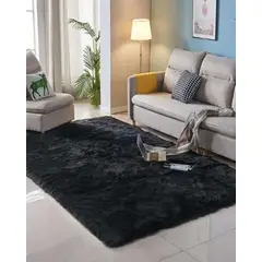GENERICO - ALFOMBRA PELUDA 200X300 NEGRO