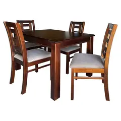 LAS ARAUCARIAS - Juego de Comedor Barcelona 4 Sillas Rectangular de Madera.