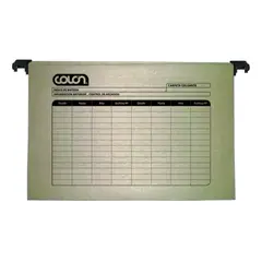 COLON - Carpeta Colgante Kraft Brazo Plástico 25 Unid Colón