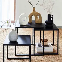 LIVING MARKET - Mesa Nido Metálica Valgo 45x45x45 Hecho a Mano