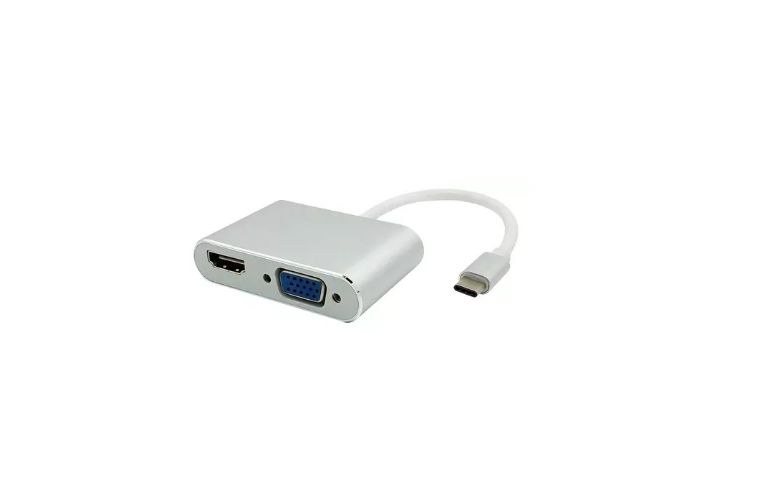 Adaptador Usb Tipo C 2 En 1 Vga Y Hdmi 4k /e