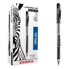 ZEBRA - Bolígrafo Tinta Gel Punta Acero Inox De 0,7 mm 12 Unidades