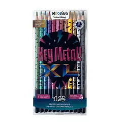 MOOVING - Estuche 12 lápices de colores Metalizados -