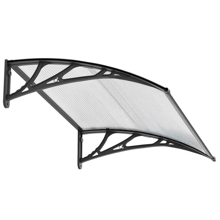 Alero listo 0.80x1.50mt transparente base negra Bighouse