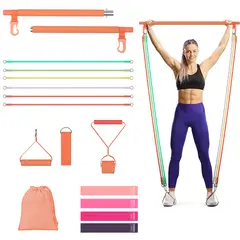 KOKILA - Barra de Pilates Portátil Fitness con Bandas de Resistencia