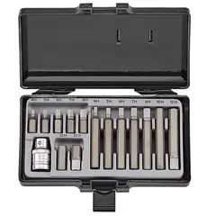 FORCE - Juego De Puntas Allen 15 piezas 1/2" de 4 a 12mm