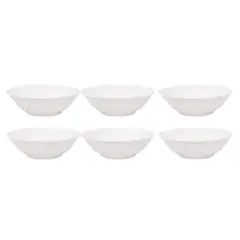 HALLEN - Set 6 Ensaladeras 25cm Porcelana Blanca Resistente