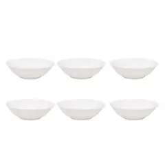 HALLEN - Set 6 Platos Bowl De Sopa 20cm Porcelana Blanca