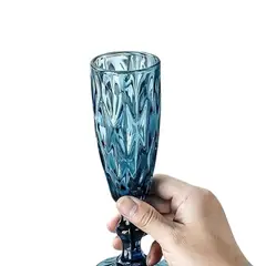 ALLEGRA - Copas Flute Diamonds Blue de 180ml Menaje Cocteleria