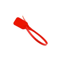 GENERICO - Sello de Seguridad Plástico Ajustable 250mm 100un Rojo
