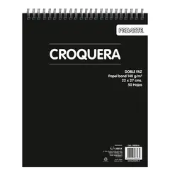 PROARTE - Croquera Doble Faz 22X27 Cm 50 Hjs