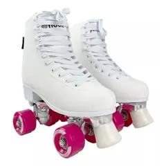 GENERICO - Patínes Artístico Quad Hook Bota Cuero Sintético Talla 37