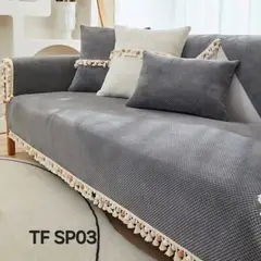 GENERICO - Cubierta de sofa mat pompom