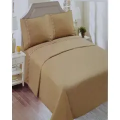 GENERICO - SABANAS 200 HILOS KING BEIGE